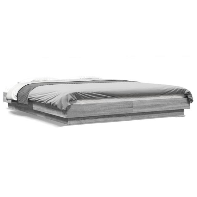 Berkfield Home Bed Frame without Mattress Grey Sonoma 150x200 cm King Size - image 1