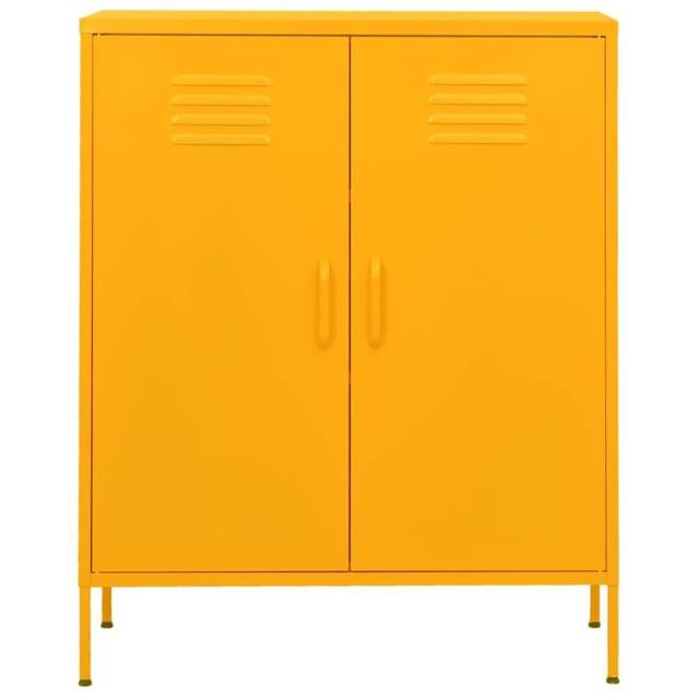 Berkfield Home Storage Cabinet Mustard Yellow 80x35x101.5 cm Steel - image 1