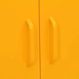 Berkfield Home Storage Cabinet Mustard Yellow 80x35x101.5 cm Steel - thumbnail 8