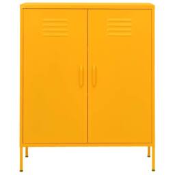 Berkfield Home Storage Cabinet Mustard Yellow 80x35x101.5 cm Steel