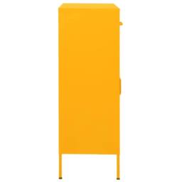 Berkfield Home Storage Cabinet Mustard Yellow 80x35x101.5 cm Steel - thumbnail 4