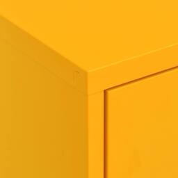 Berkfield Home Storage Cabinet Mustard Yellow 80x35x101.5 cm Steel - thumbnail 7