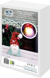 Netagon Wooden Gonk Decoration with Light Up Nose in Red - thumbnail 7