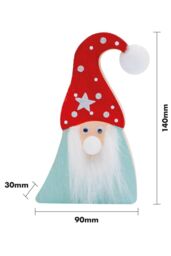 Netagon Wooden Gonk Decoration with Light Up Nose in Red - thumbnail 2