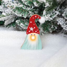 Netagon Wooden Gonk Decoration with Light Up Nose in Red - thumbnail 6