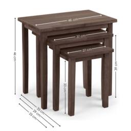 Cheshire Inverlochy Walnut Nest of Tables in Cashew - thumbnail 6