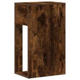 Berkfield Home Durable Computer Tower Stand with Drawer Smoked Oak 30x44x74 cm in Brown - Size: 30 x 44 x 74 cm - thumbnail 7
