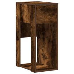 Berkfield Home Durable Computer Tower Stand with Drawer Smoked Oak 30x44x74 cm in Brown - Size: 30 x 44 x 74 cm - thumbnail 3