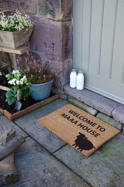 Artsy Mats Welcome to Maaa House Doormat - Regular 60x40cm in Black - Size: 40 cm x 60 cm - image 1