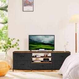 FORGEVIO TV Stand Cabinet, TV Unit TV Console Table with 5 Drawers - thumbnail 4