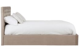 Orsina Mink Velvet Kingsize Ottoman Tufted Bed in Brown - Size: King - thumbnail 3