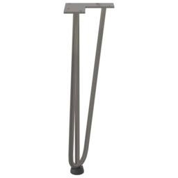 Berkfield Home Hairpin Table Legs 4 pcs Natural Steel 42 cm Solid Steel in Grey - thumbnail 6