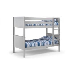 Ashfield Classic Dove Grey Bunk Bed in Pale Grey - Size: Single