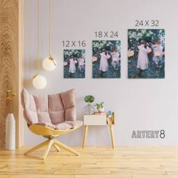 "Artery8 John Singer Sargent Carnation Lily Rose Canvas Wall Art Print - Size: W18"" x H24""" - thumbnail 4
