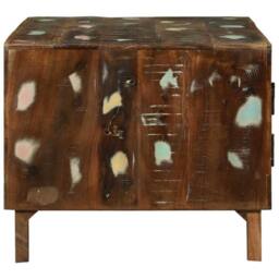 Berkfield Home Stunning Coffee Table Multicolour 80x54x45 cm Solid Wood Reclaimed in Brown - Size: 80 x 54 x 45 cm - thumbnail 5