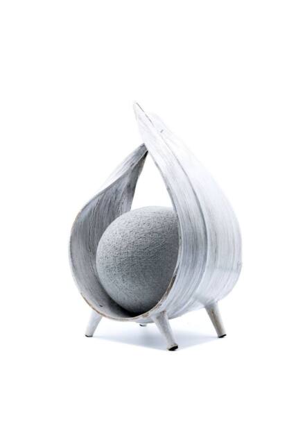 KDMD Natural Coconut Shell Lamp - Whitewash Wrapover for Cozy Ambiance in White - image 1