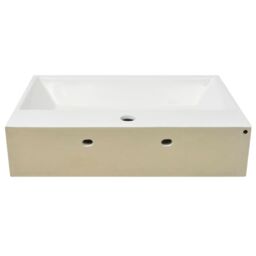 Berkfield Home Basin with Faucet Hole Ceramic White 60.5x42.5x14.5 cm - thumbnail 4