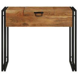 Berkfield Home Dressing Table 90x50x75 cm Solid Wood Acacia in Brown - Size: 90 x 50 x 75 cm - thumbnail 5