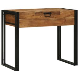 Berkfield Home Dressing Table 90x50x75 cm Solid Wood Acacia in Brown - Size: 90 x 50 x 75 cm - thumbnail 4