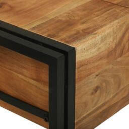 Berkfield Home Dressing Table 90x50x75 cm Solid Wood Acacia in Brown - Size: 90 x 50 x 75 cm - thumbnail 8