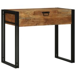 Berkfield Home Dressing Table 90x50x75 cm Solid Wood Acacia in Brown - Size: 90 x 50 x 75 cm - thumbnail 3