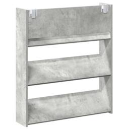 Berkfield Home Wall Shoe Cabinet Concrete Grey 80x18x90 cm Engineered Wood - Size: 80 x 18 x 90 cm - thumbnail 7