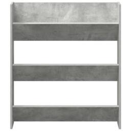 Berkfield Home Wall Shoe Cabinet Concrete Grey 80x18x90 cm Engineered Wood - Size: 80 x 18 x 90 cm - thumbnail 5