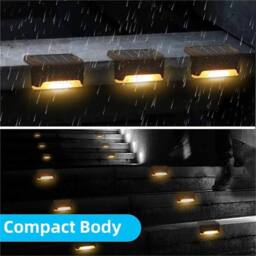 SPETLEK 4X LED Solar Ground Lights Outdoor Garden Lawn Path Decking Lamps in Brown - thumbnail 3