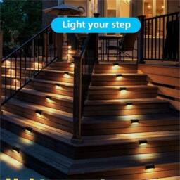 SPETLEK 4X LED Solar Ground Lights Outdoor Garden Lawn Path Decking Lamps in Brown - thumbnail 5