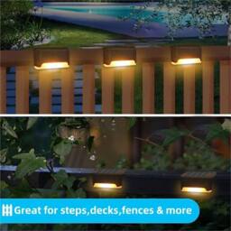 SPETLEK 4X LED Solar Ground Lights Outdoor Garden Lawn Path Decking Lamps in Brown - thumbnail 4