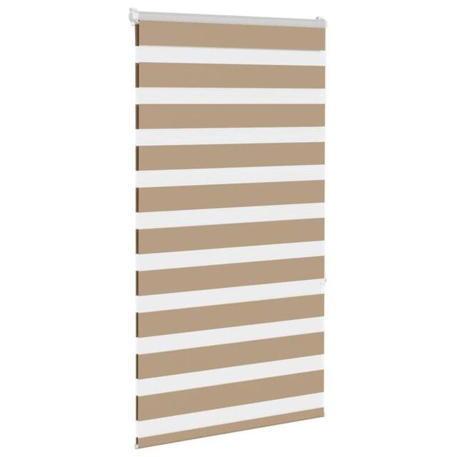 Berkfield Home Elegant Zebra Blind Sand Brown 70x150 cm Fabric Width 65.9 cm Pol - image 1