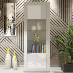 Creative Furniture Illume Display Cabinet 170cm - White with Gloss Doors