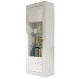 Creative Furniture Illume Display Cabinet 170cm - White with Gloss Doors - thumbnail 7