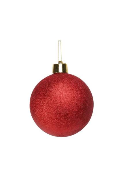 KDMD Red Glitter Shatterproof Bauble x1 20cm - image 1