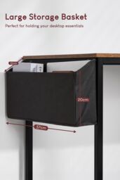 Home Discount Vida Designs Brooklyn Large Computer Desk Office Study Gaming Table in Dark Brown - thumbnail 4