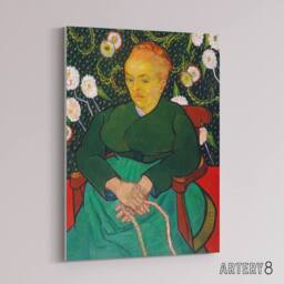 "Artery8 Augustine Roulin Rocking a Cradle Van Gogh Canvas Wall Art in Green - Size: W18"" x H24""" - thumbnail 2