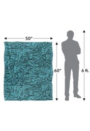 JQ Licensing Royce Mcclure Great White Shark Woodcut Pattern Silky Touch Super Soft Throw Blanket 152 X 127 cm - thumbnail 5