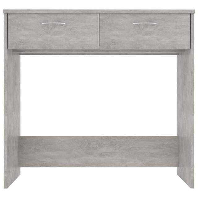 Berkfield Home Modern Desk Concrete Grey 80x40x75 cm Engineered Wood - Size: 80 x 40 x 75 cm - image 1