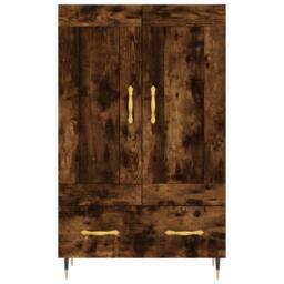 Berkfield Home Highboard Smoked Oak 69.5x31x115 cm Engineered Wood in Brown - thumbnail 5