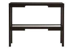 Orsina Two Tiered Design Console Table, Console Table With Storage Shelf, Durable & Versatile Hallway Table in Black - thumbnail 6