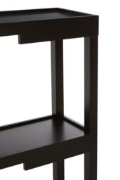 Orsina Two Tiered Design Console Table, Console Table With Storage Shelf, Durable & Versatile Hallway Table in Black - thumbnail 5