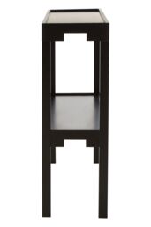 Orsina Two Tiered Design Console Table, Console Table With Storage Shelf, Durable & Versatile Hallway Table in Black - thumbnail 3