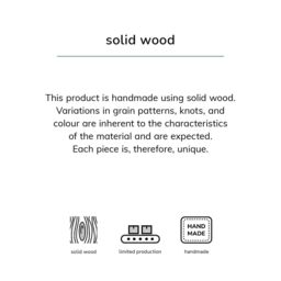 MH London Triangle Solid Mango Wood Side Table, Bedside End Table - Tora in Walnut - thumbnail 6