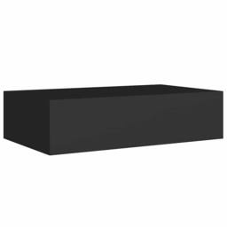 Berkfield Home Wall-mounted Drawer Shelves 2 pcs Black 40x23.5x10cm MDF - Size: 40x23.5x10 cm - thumbnail 6