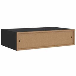 Berkfield Home Wall-mounted Drawer Shelves 2 pcs Black 40x23.5x10cm MDF - Size: 40x23.5x10 cm - thumbnail 9