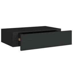 Berkfield Home Wall-mounted Drawer Shelves 2 pcs Black 40x23.5x10cm MDF - Size: 40x23.5x10 cm - thumbnail 5