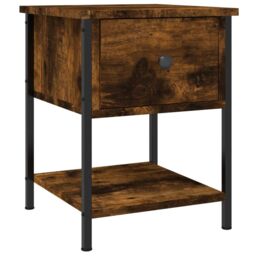 Berkfield Home Bedside Tables 2 pcs Smoked Oak 34x35.5x45 cm Engineered Wood in Brown - thumbnail 3