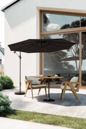 Garden Sanctuary Black Large Garden Cantilever 3m Banana Parasolwith Cross & Fillable Base - thumbnail 1