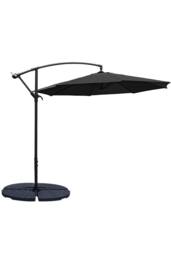Garden Sanctuary Black Large Garden Cantilever 3m Banana Parasolwith Cross & Fillable Base - thumbnail 3