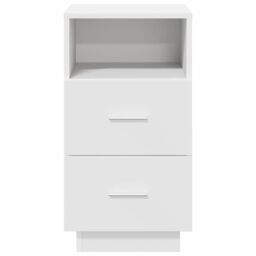 Berkfield Home Bedside Cabinet with 2 Drawers White 36x36x68 cm - Size: 36 x 36 x 68 cm - thumbnail 4